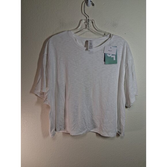 NWT Joy Lab Oversized Athletic Boxy T-Shirt Top White Women's Size Medium - Picture 1 of 5